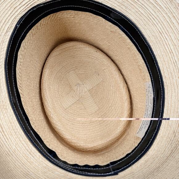 Guatemalan Panama Hat Hand Made of Palm Leaves by Maya-Quiche Indians 58 - 7 1/4